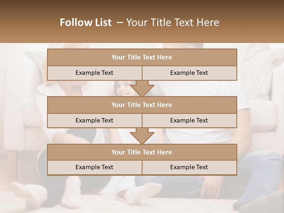 A Family Is Sitting On The Floor Together PowerPoint Template