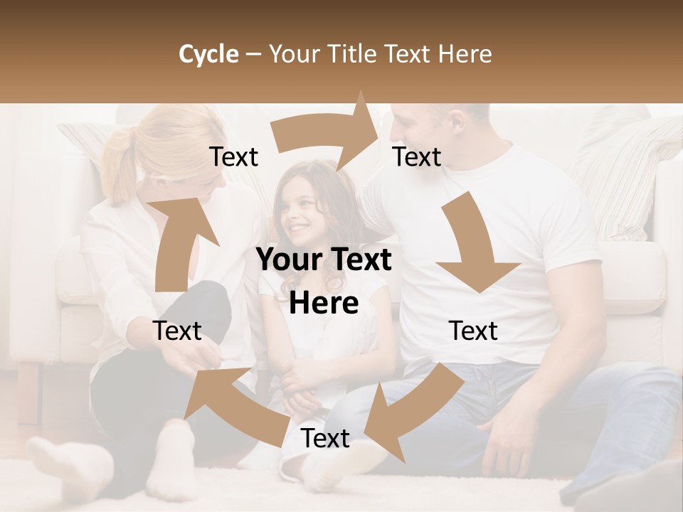 A Family Is Sitting On The Floor Together PowerPoint Template