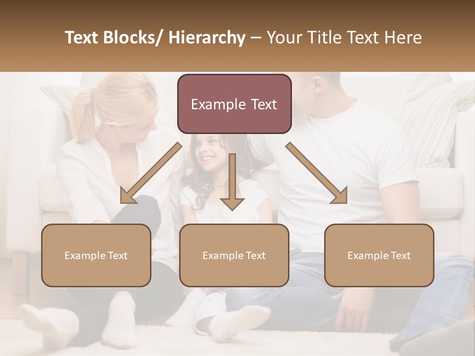 A Family Is Sitting On The Floor Together PowerPoint Template