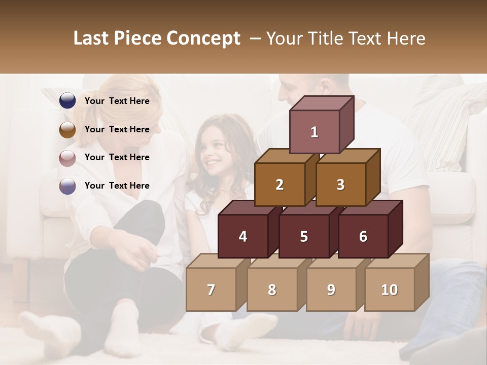 A Family Is Sitting On The Floor Together PowerPoint Template