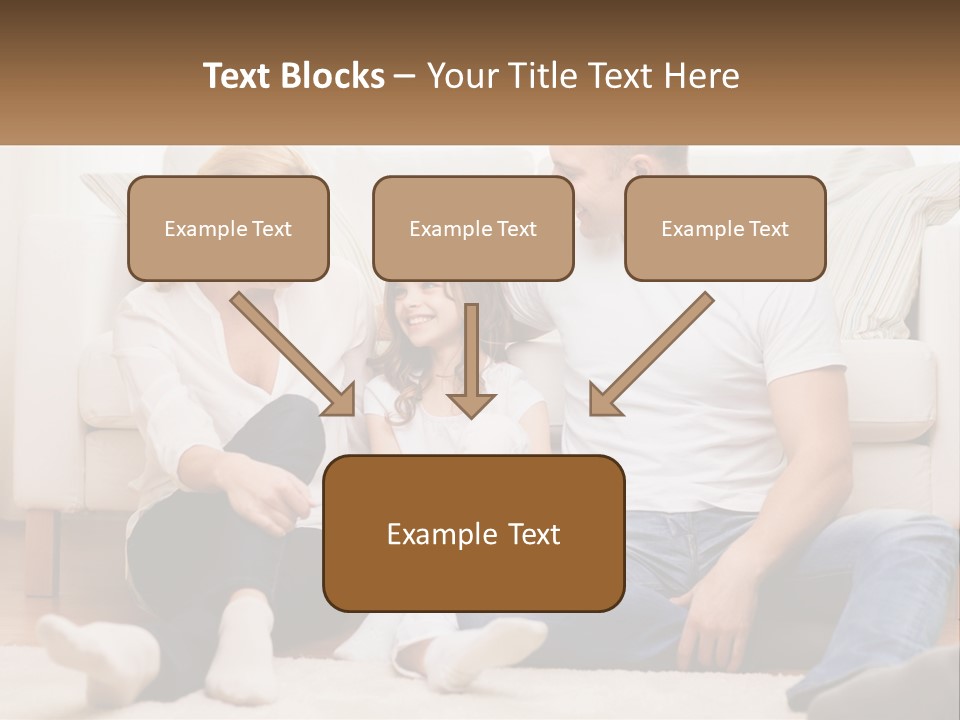 A Family Is Sitting On The Floor Together PowerPoint Template