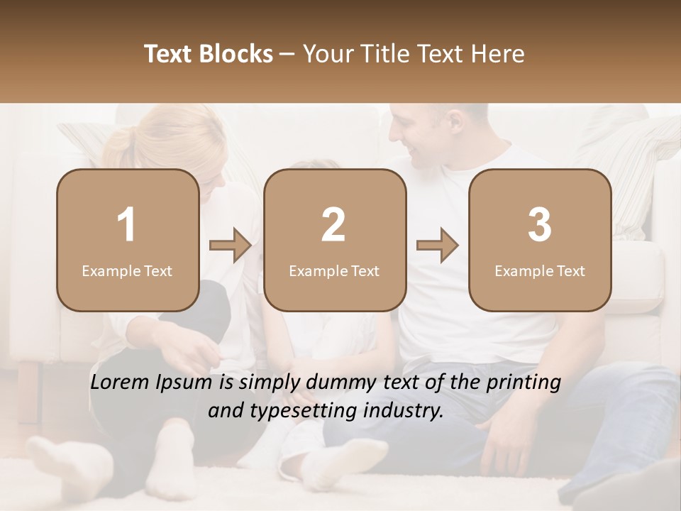 A Family Is Sitting On The Floor Together PowerPoint Template