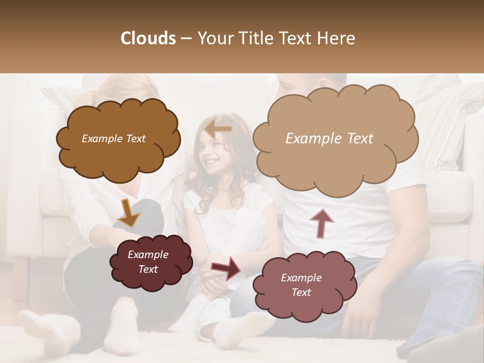 A Family Is Sitting On The Floor Together PowerPoint Template