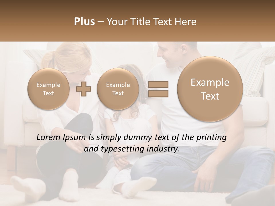 A Family Is Sitting On The Floor Together PowerPoint Template