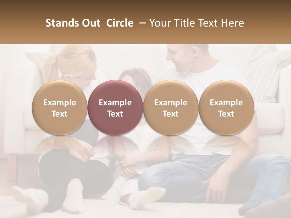 A Family Is Sitting On The Floor Together PowerPoint Template