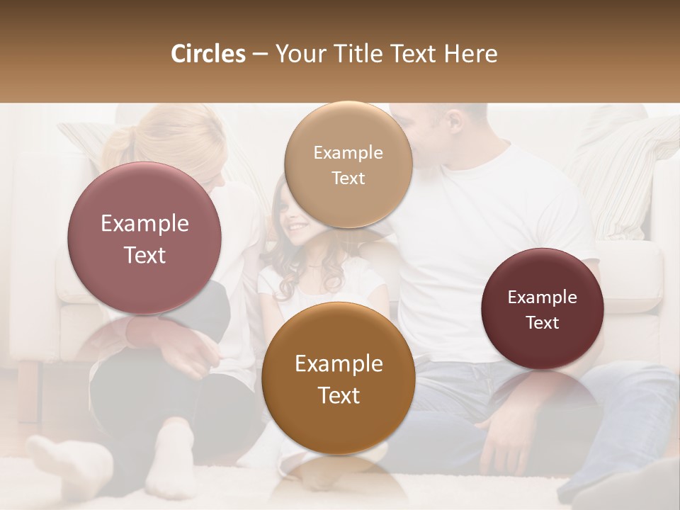A Family Is Sitting On The Floor Together PowerPoint Template