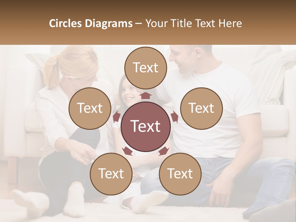 A Family Is Sitting On The Floor Together PowerPoint Template