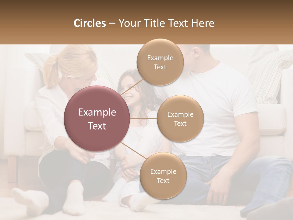 A Family Is Sitting On The Floor Together PowerPoint Template