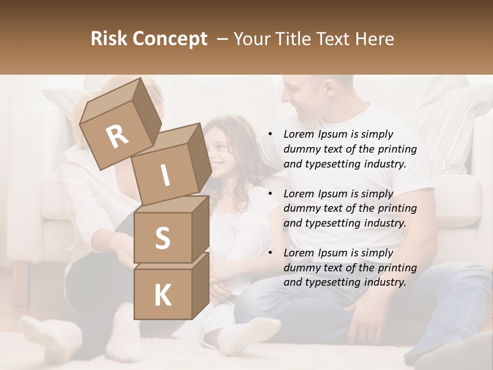 A Family Is Sitting On The Floor Together PowerPoint Template