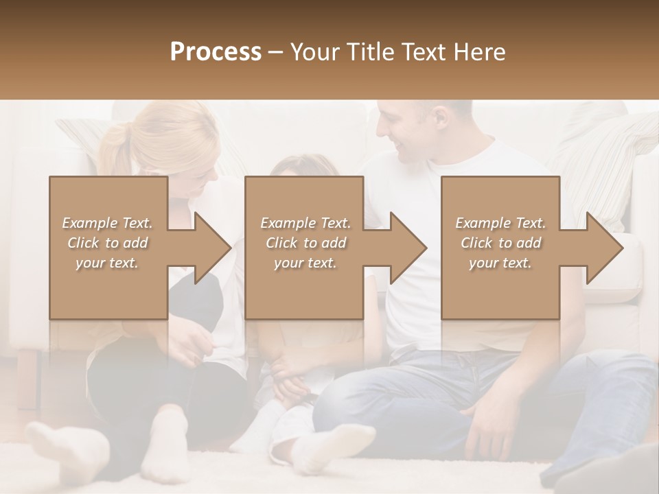 A Family Is Sitting On The Floor Together PowerPoint Template