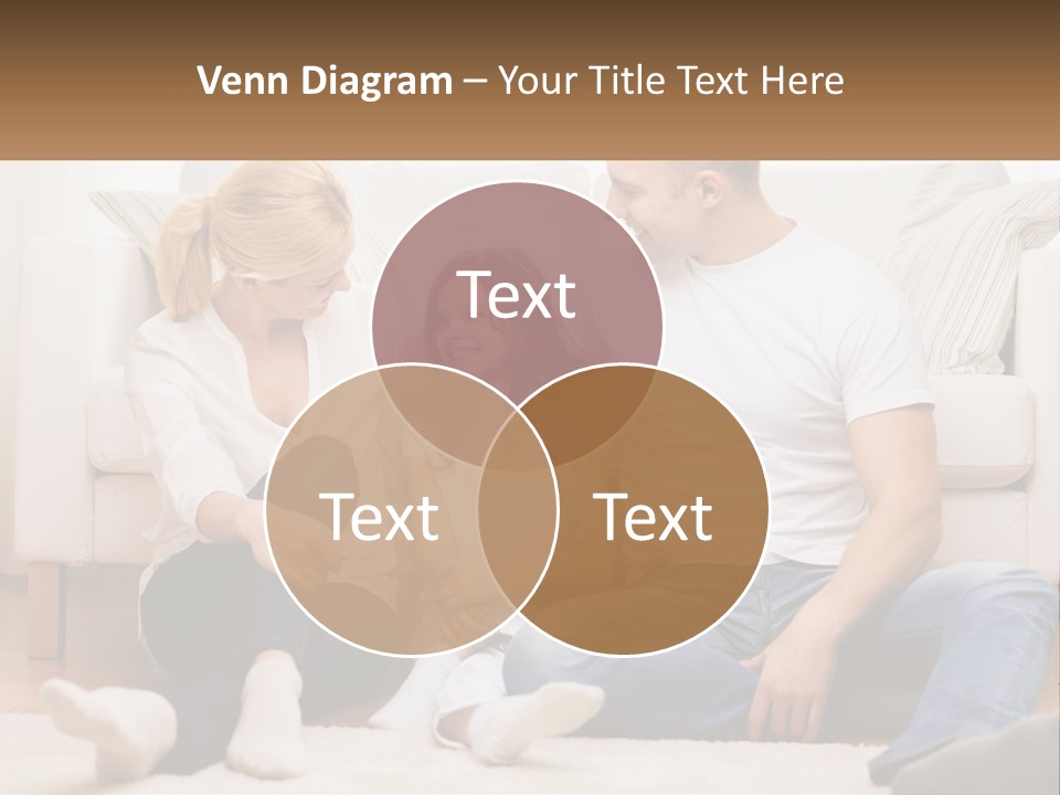 A Family Is Sitting On The Floor Together PowerPoint Template
