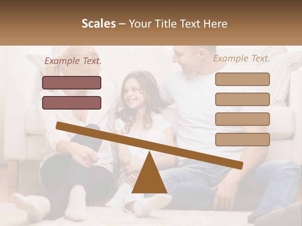 A Family Is Sitting On The Floor Together PowerPoint Template