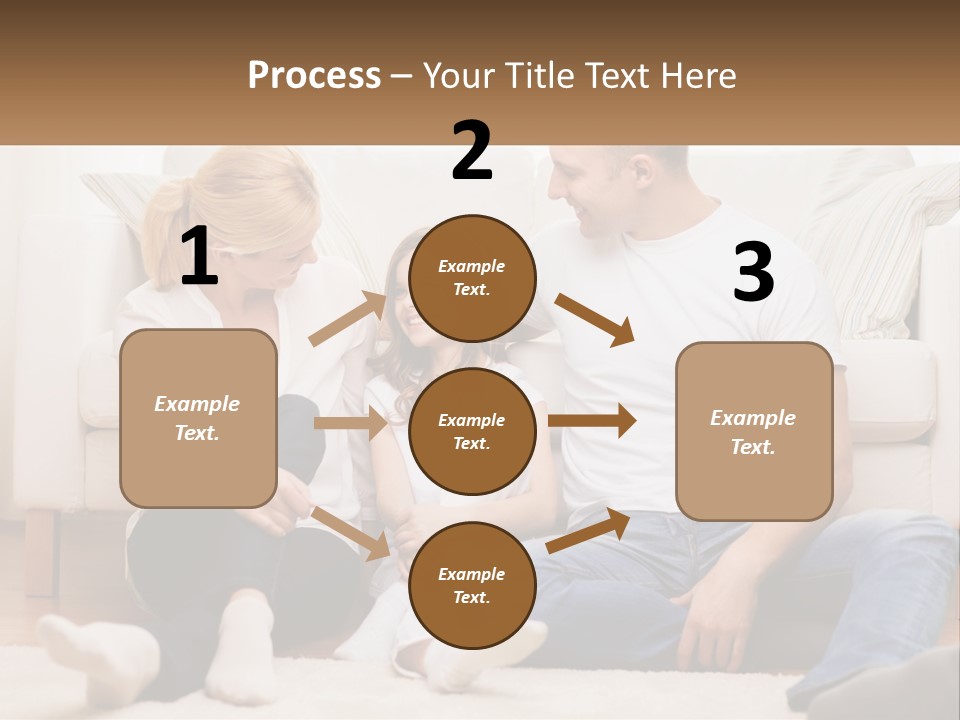 A Family Is Sitting On The Floor Together PowerPoint Template