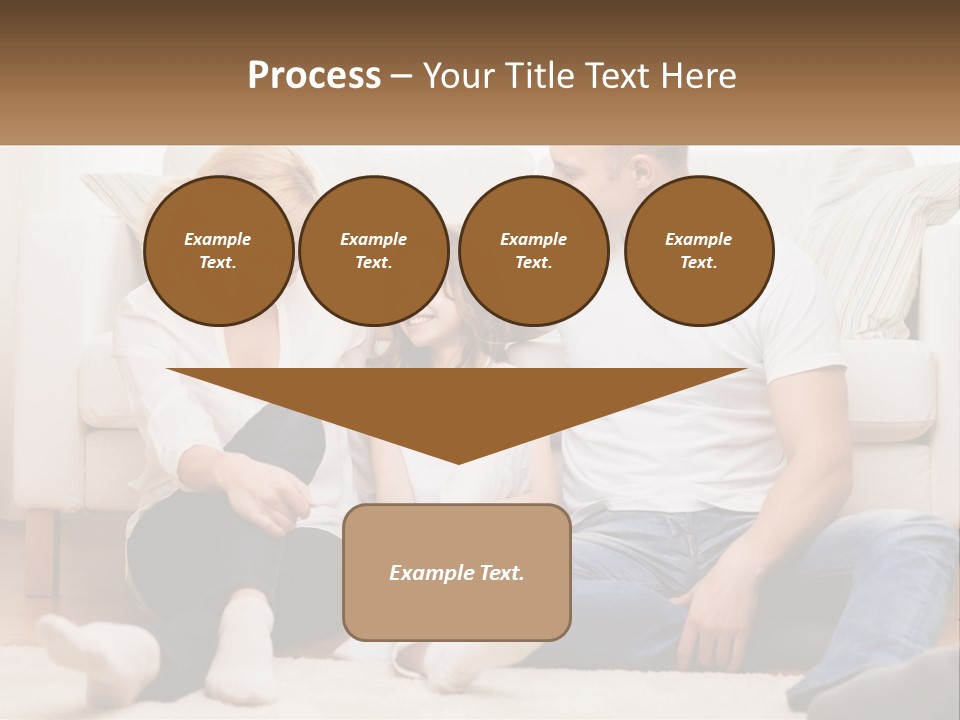 A Family Is Sitting On The Floor Together PowerPoint Template