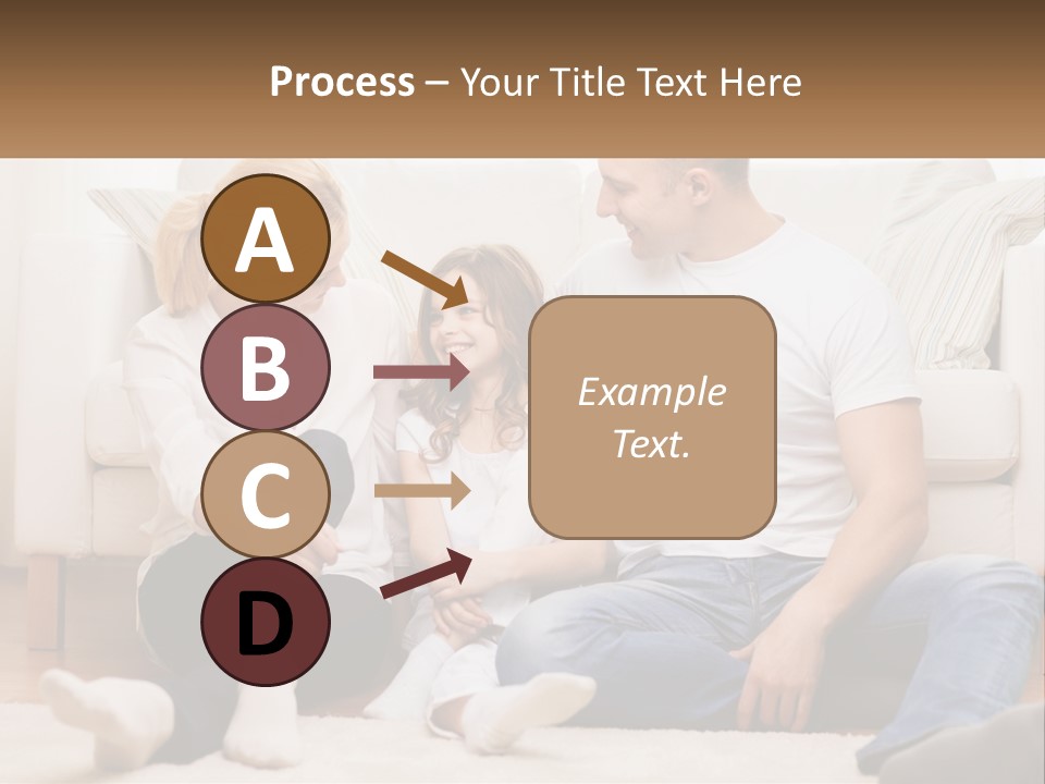 A Family Is Sitting On The Floor Together PowerPoint Template