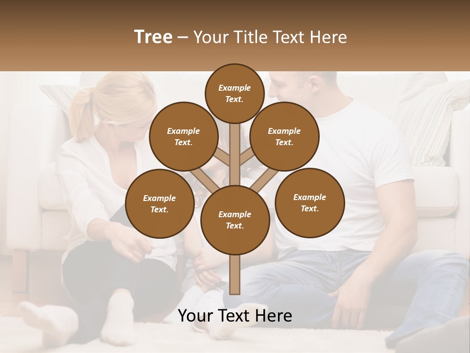 A Family Is Sitting On The Floor Together PowerPoint Template