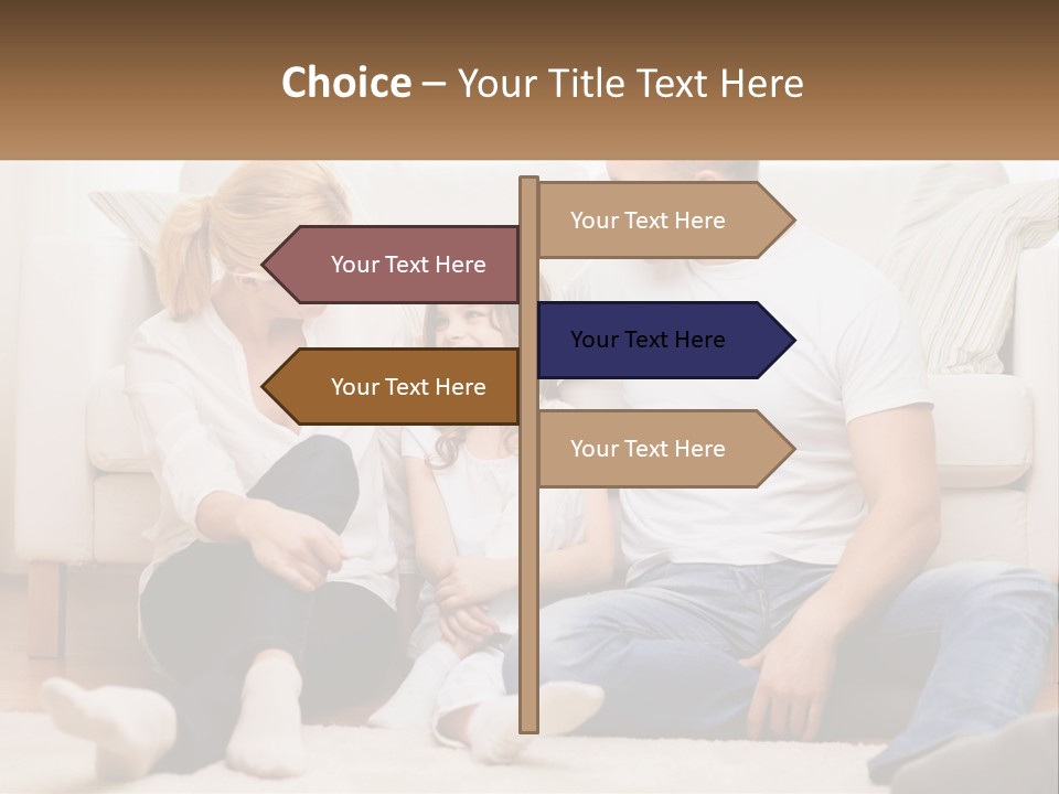 A Family Is Sitting On The Floor Together PowerPoint Template