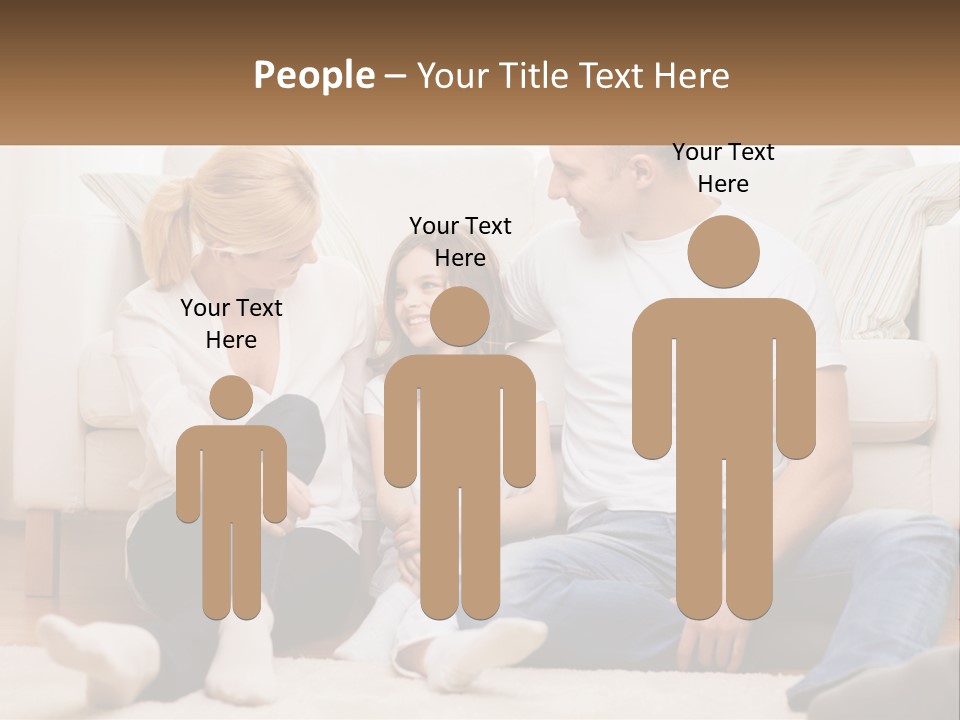 A Family Is Sitting On The Floor Together PowerPoint Template