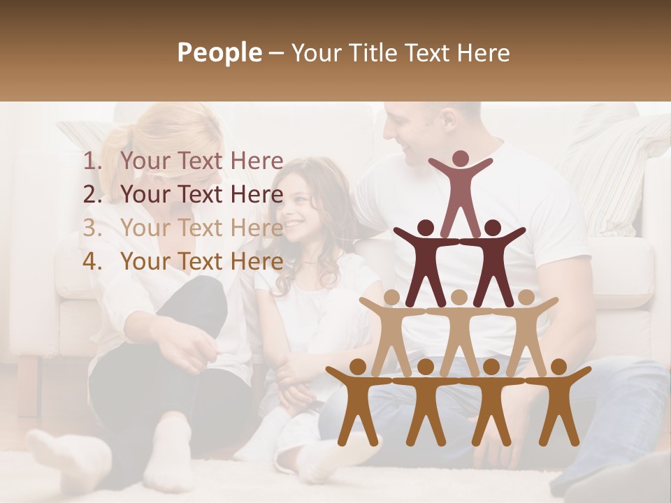 A Family Is Sitting On The Floor Together PowerPoint Template
