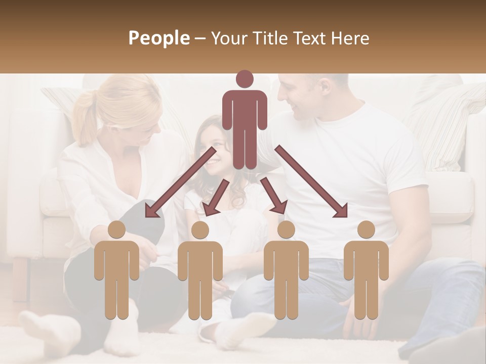 A Family Is Sitting On The Floor Together PowerPoint Template