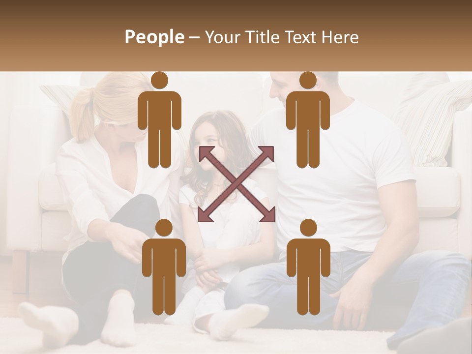 A Family Is Sitting On The Floor Together PowerPoint Template