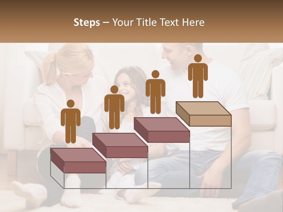 A Family Is Sitting On The Floor Together PowerPoint Template