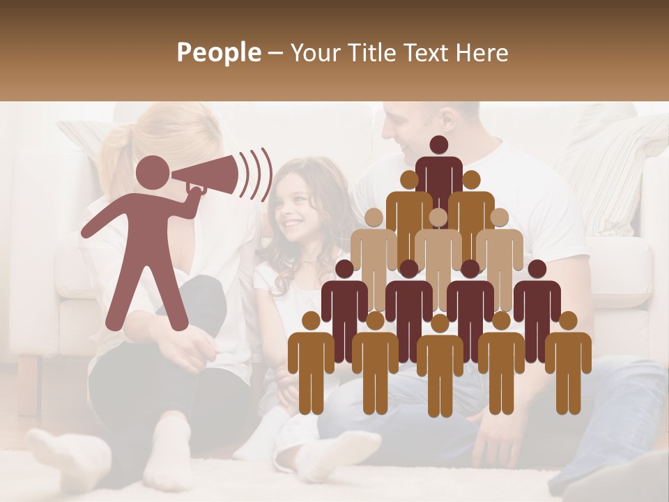 A Family Is Sitting On The Floor Together PowerPoint Template
