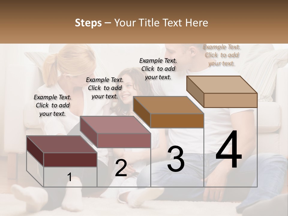 A Family Is Sitting On The Floor Together PowerPoint Template