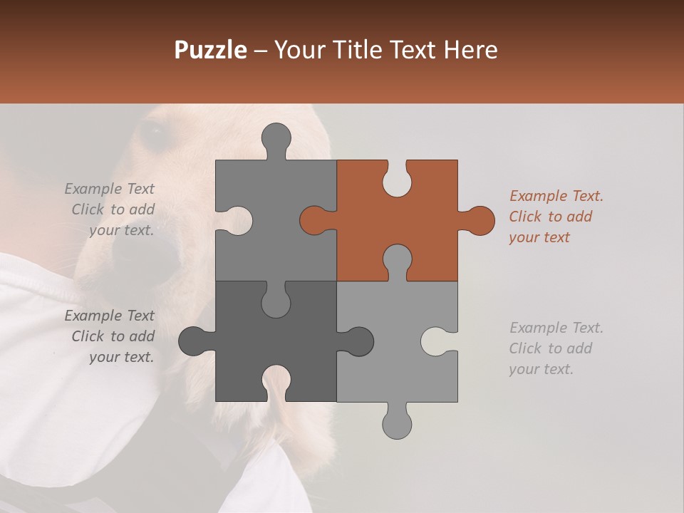 A Man Holding A Dog In His Arms PowerPoint Template