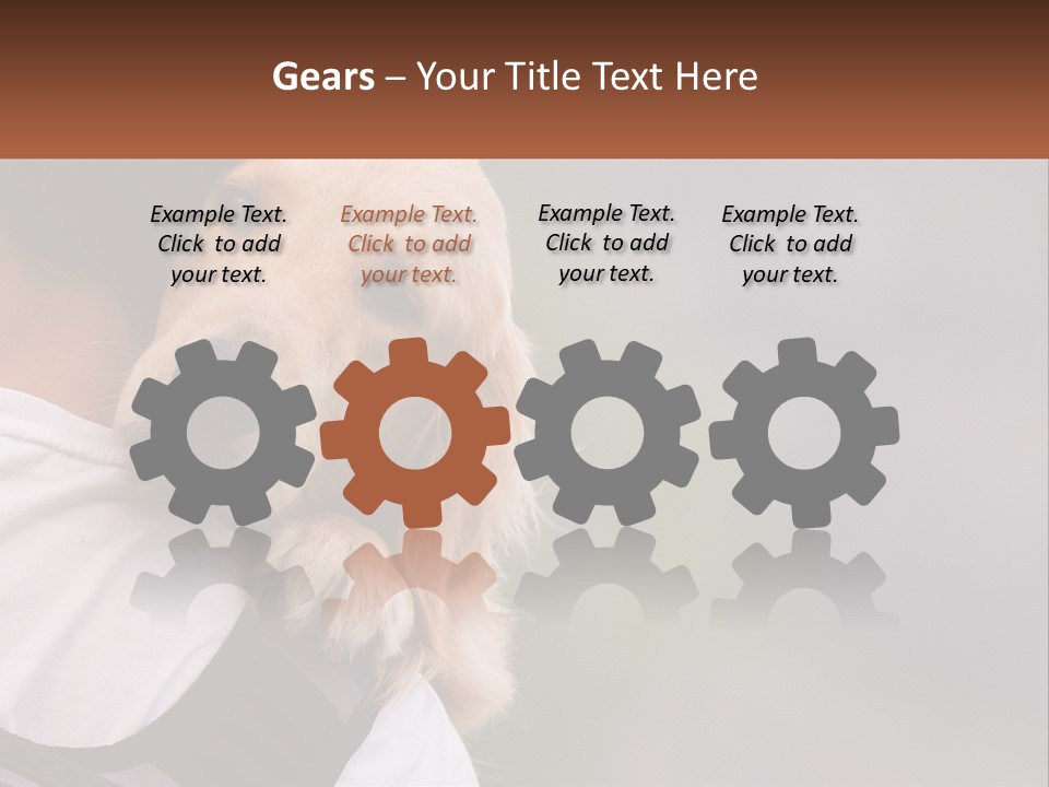 A Man Holding A Dog In His Arms PowerPoint Template