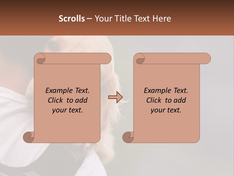 A Man Holding A Dog In His Arms PowerPoint Template
