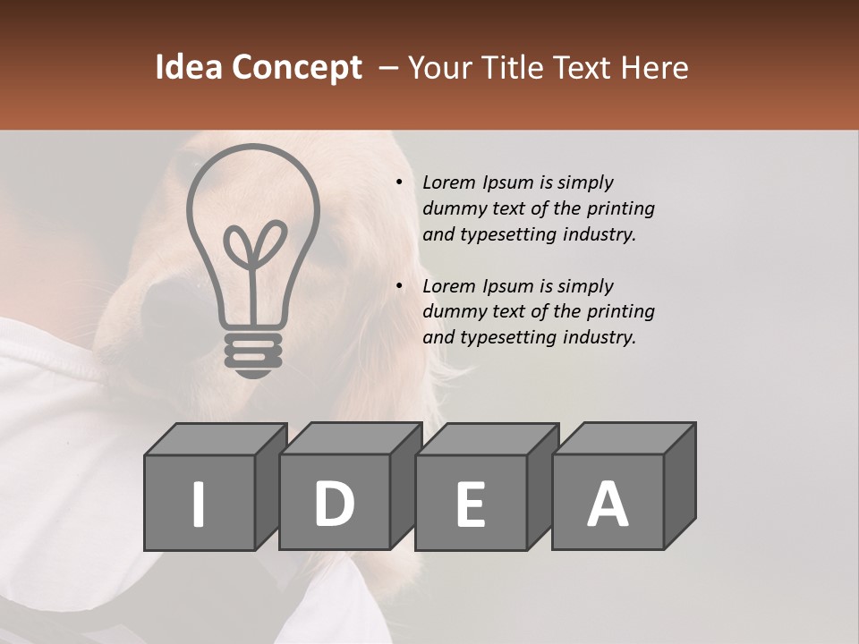 A Man Holding A Dog In His Arms PowerPoint Template