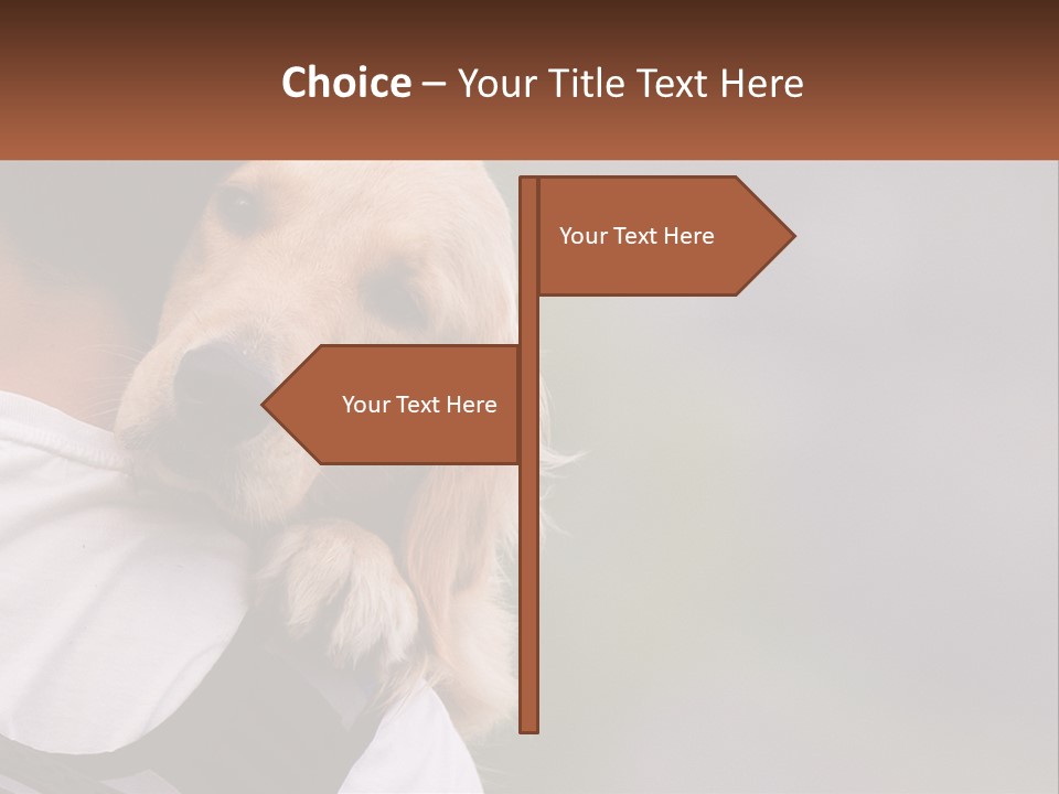 A Man Holding A Dog In His Arms PowerPoint Template