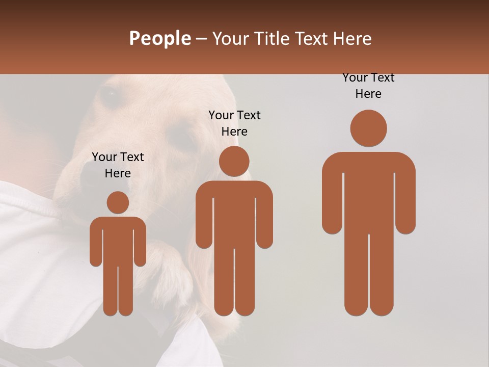 A Man Holding A Dog In His Arms PowerPoint Template