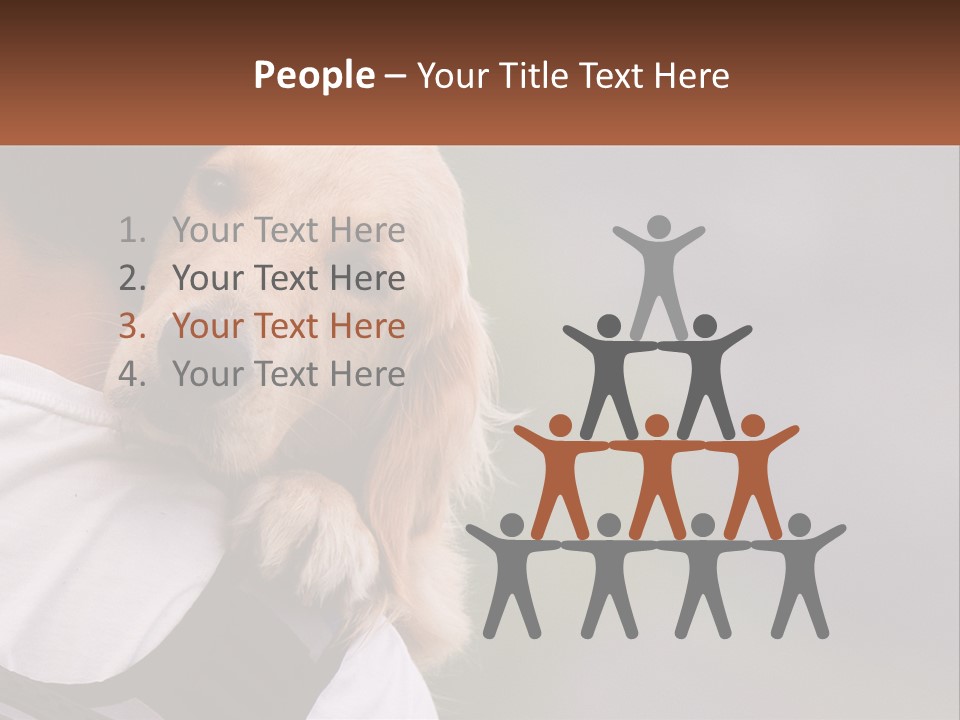 A Man Holding A Dog In His Arms PowerPoint Template