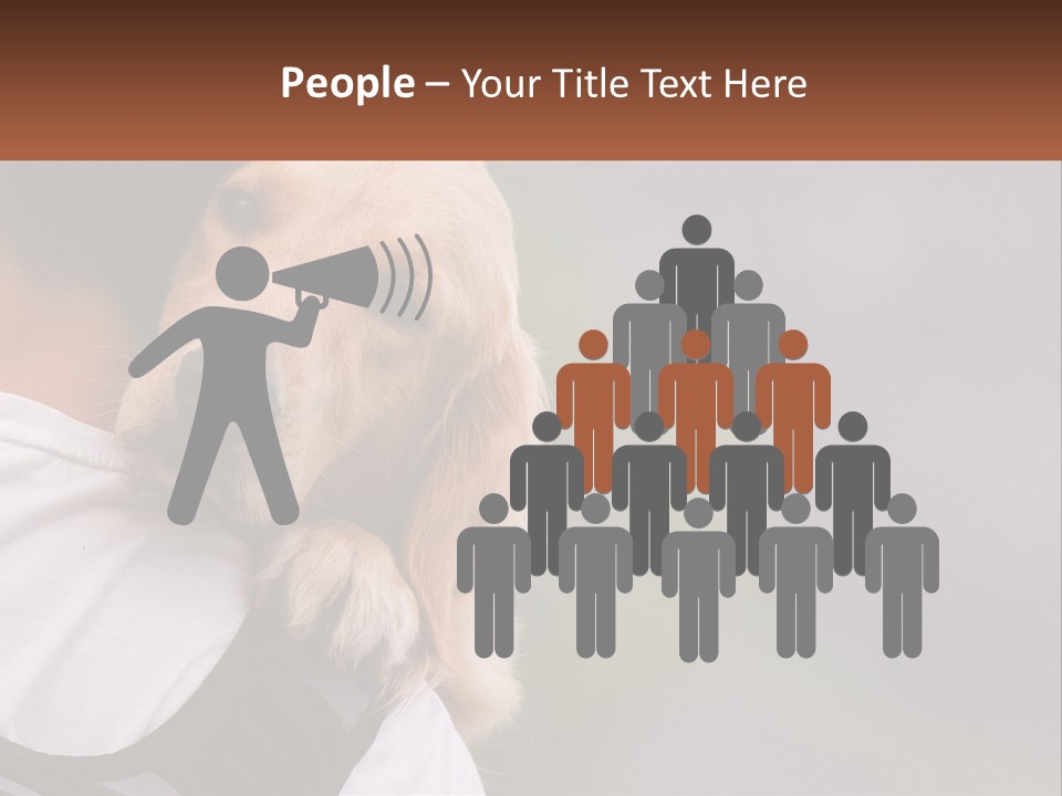 A Man Holding A Dog In His Arms PowerPoint Template