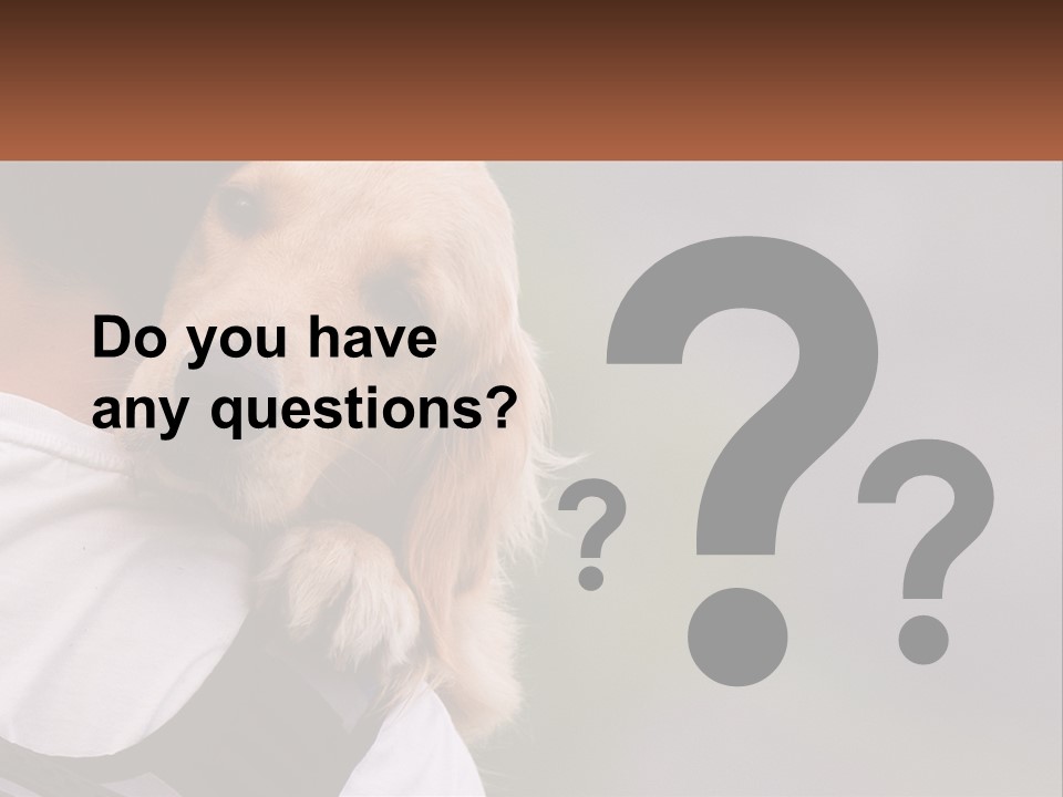 A Man Holding A Dog In His Arms PowerPoint Template