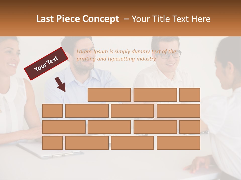 A Group Of People Sitting Around A Table Shaking Hands PowerPoint Template