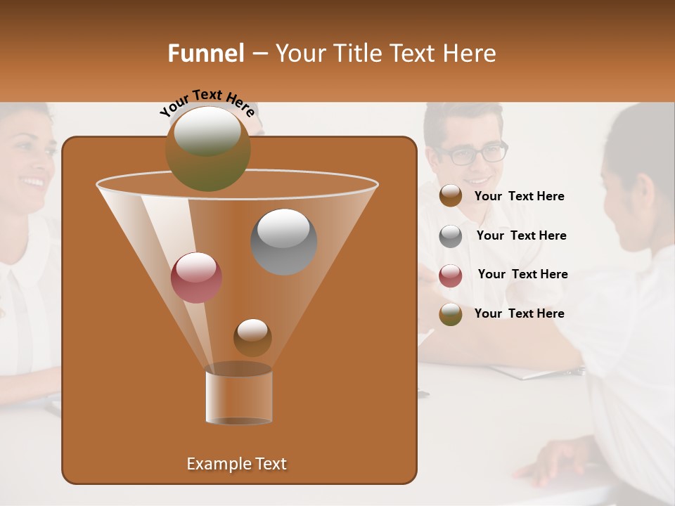 A Group Of People Sitting Around A Table Shaking Hands PowerPoint Template