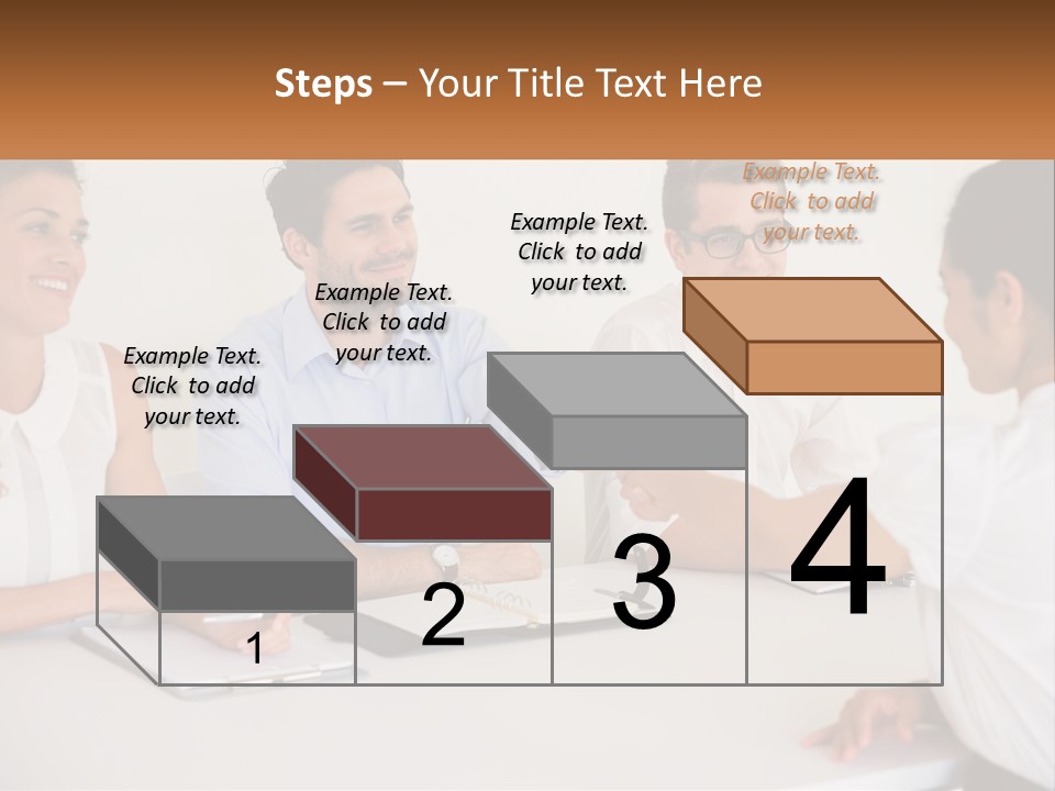 A Group Of People Sitting Around A Table Shaking Hands PowerPoint Template