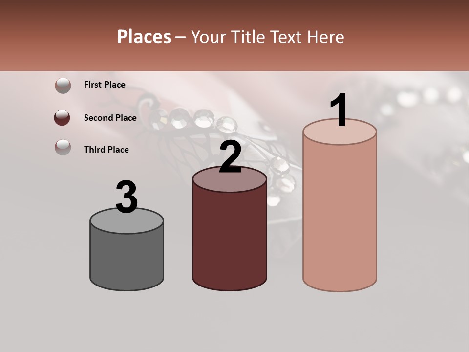 A Woman's Nails With A Design On It PowerPoint Template