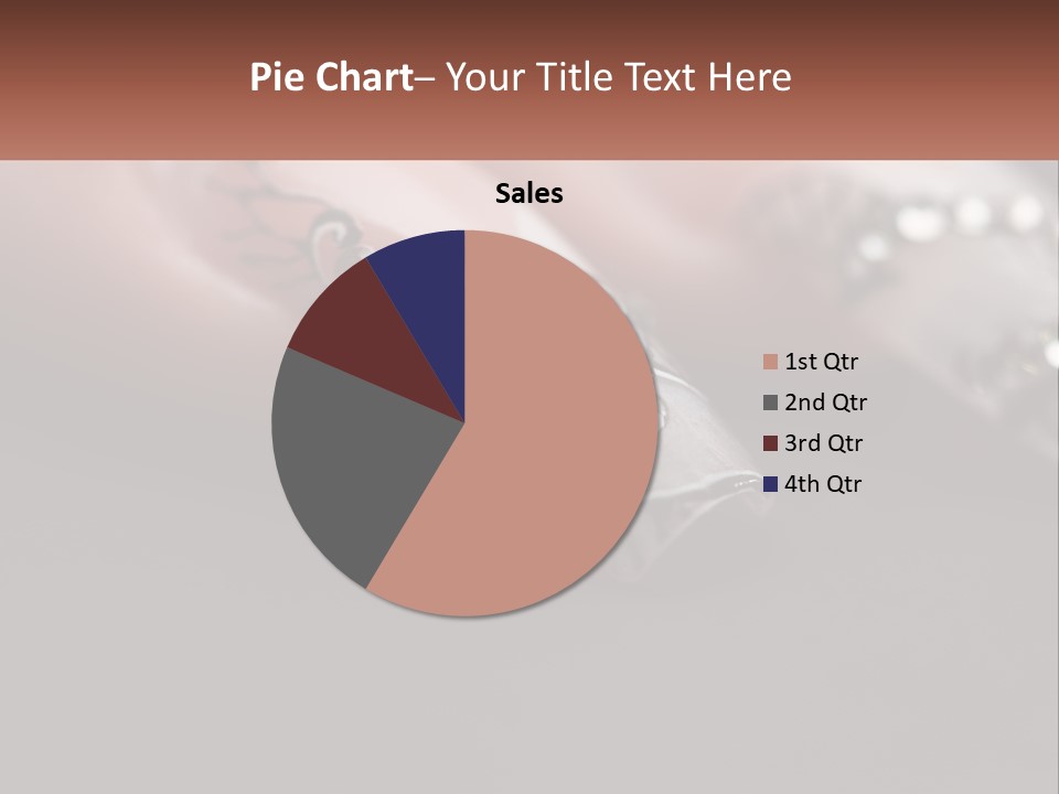 A Woman's Nails With A Design On It PowerPoint Template