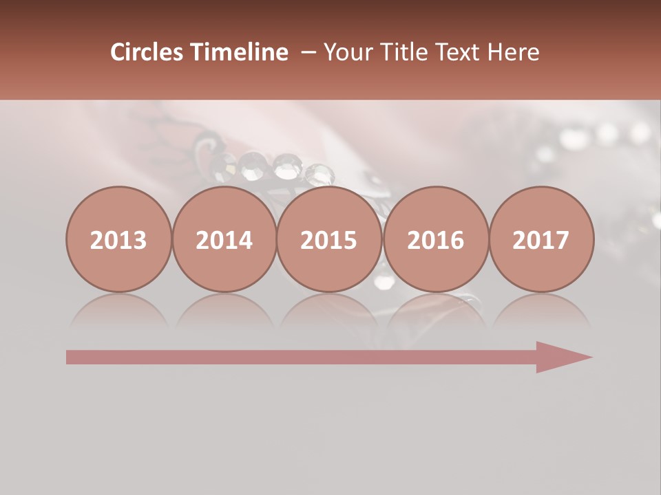 A Woman's Nails With A Design On It PowerPoint Template