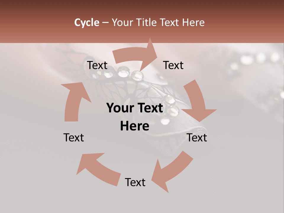 A Woman's Nails With A Design On It PowerPoint Template