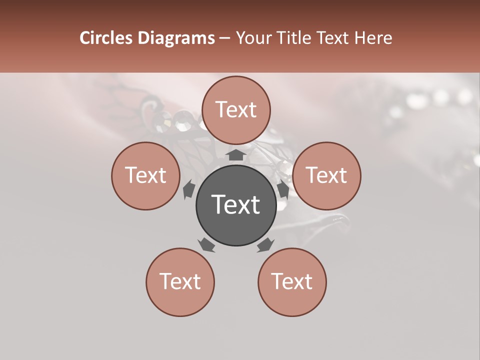 A Woman's Nails With A Design On It PowerPoint Template