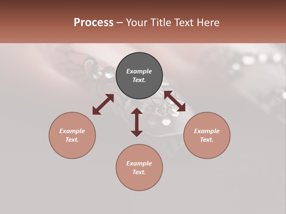 A Woman's Nails With A Design On It PowerPoint Template