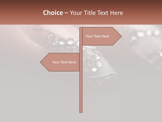 A Woman's Nails With A Design On It PowerPoint Template