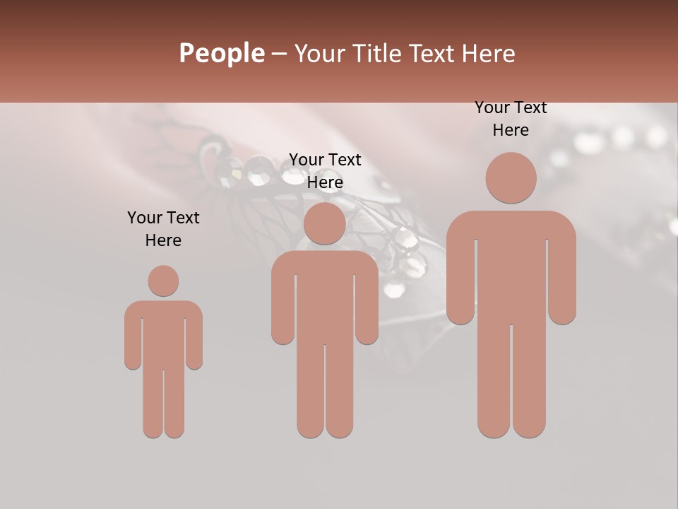 A Woman's Nails With A Design On It PowerPoint Template