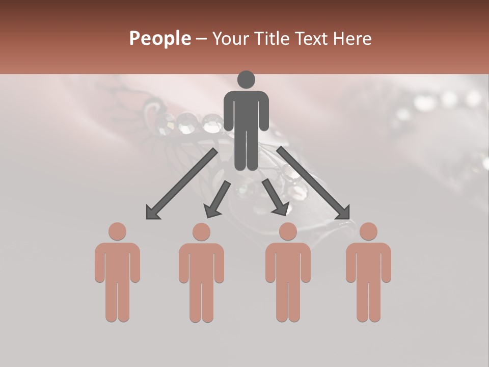 A Woman's Nails With A Design On It PowerPoint Template