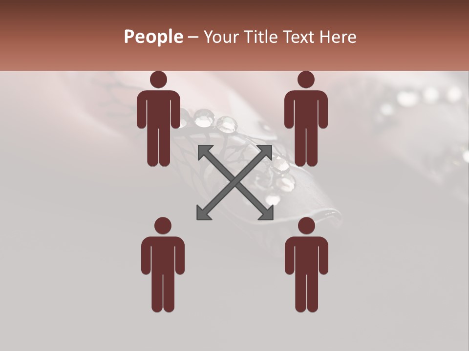 A Woman's Nails With A Design On It PowerPoint Template